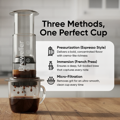 Brewelier Portable Hand Press Coffee Pot