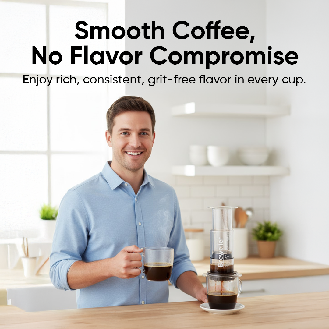 Brewelier Portable Hand Press Coffee Pot